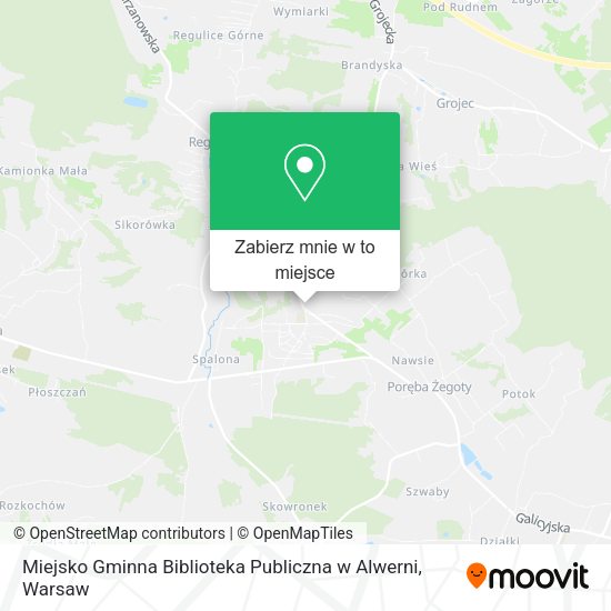 Mapa Miejsko Gminna Biblioteka Publiczna w Alwerni