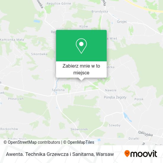 Mapa Awenta. Technika Grzewcza i Sanitarna