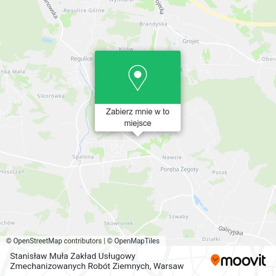 Mapa Stanisław Muła Zakład Usługowy Zmechanizowanych Robót Ziemnych