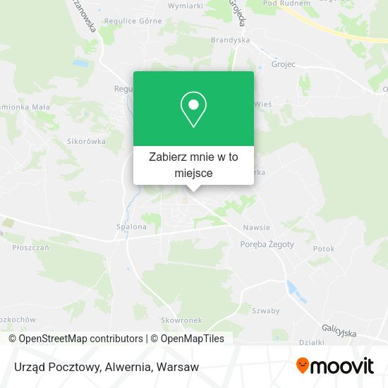 Mapa Urząd Pocztowy, Alwernia