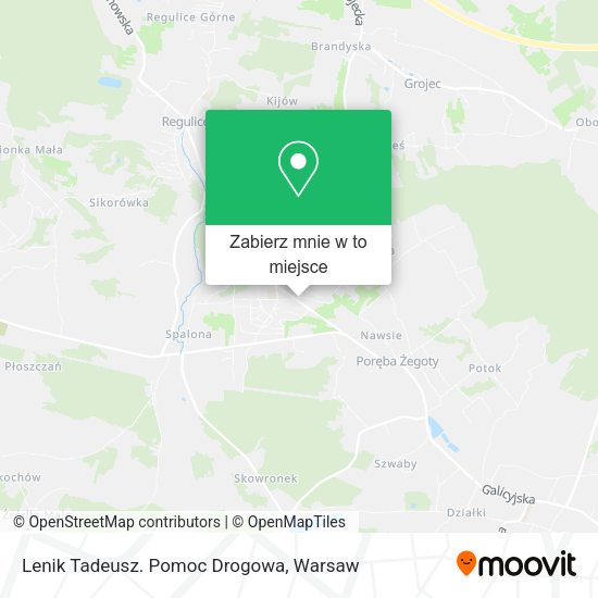 Mapa Lenik Tadeusz. Pomoc Drogowa