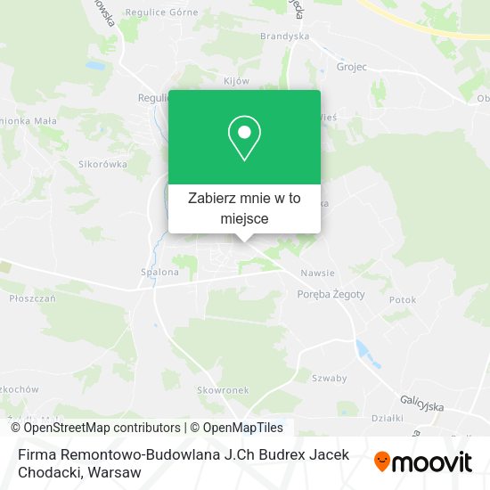 Mapa Firma Remontowo-Budowlana J.Ch Budrex Jacek Chodacki