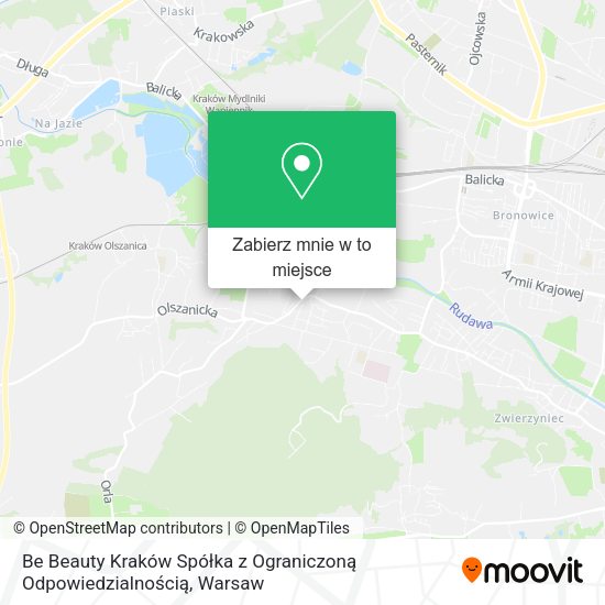 Mapa Be Beauty Kraków Spółka z Ograniczoną Odpowiedzialnością