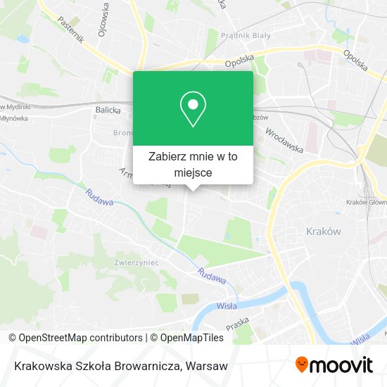 Mapa Krakowska Szkoła Browarnicza