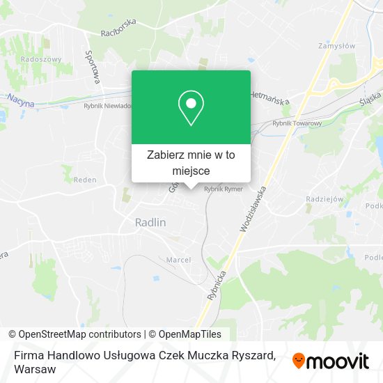 Mapa Firma Handlowo Usługowa Czek Muczka Ryszard