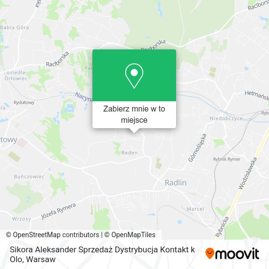 Mapa Sikora Aleksander Sprzedaż Dystrybucja Kontakt k Olo