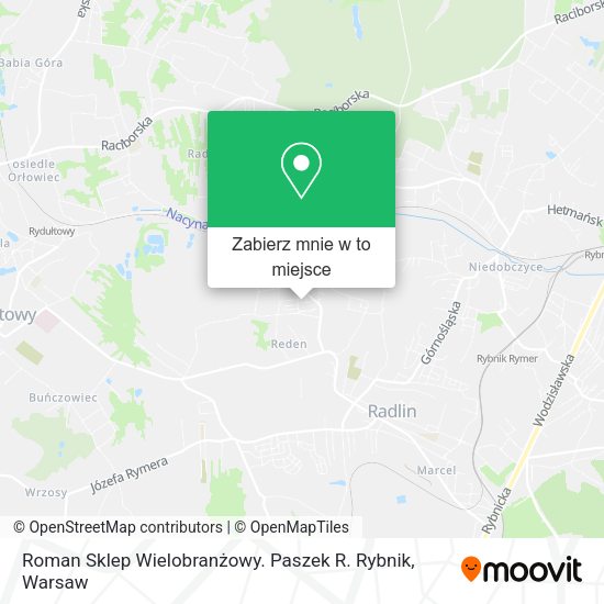 Mapa Roman Sklep Wielobranżowy. Paszek R. Rybnik