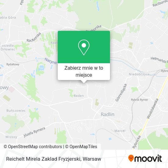 Mapa Reichelt Mirela Zaklad Fryzjerski