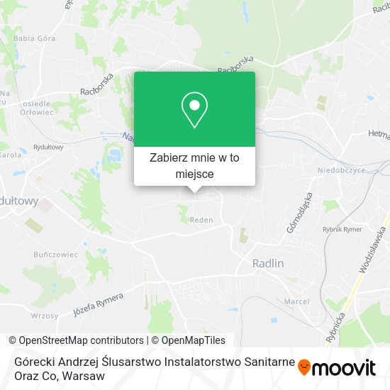 Mapa Górecki Andrzej Ślusarstwo Instalatorstwo Sanitarne Oraz Co