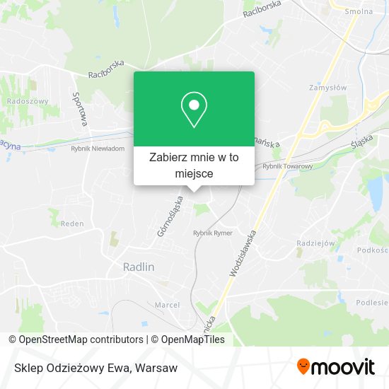 Mapa Sklep Odzieżowy Ewa