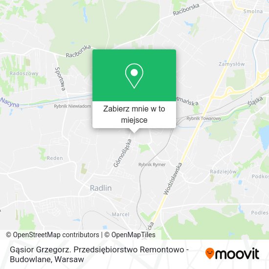 Mapa Gąsior Grzegorz. Przedsiębiorstwo Remontowo - Budowlane