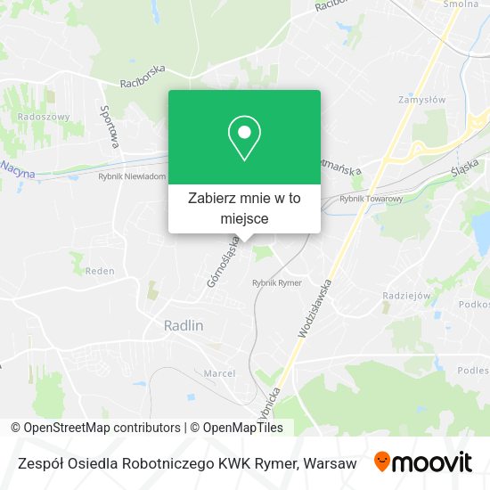 Mapa Zespół Osiedla Robotniczego KWK Rymer