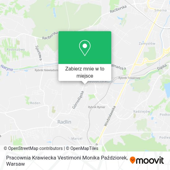 Mapa Pracownia Krawiecka Vestimoni Monika Paździorek