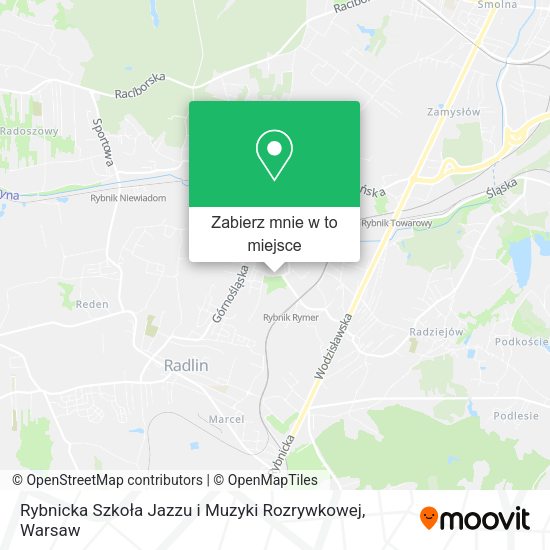 Mapa Rybnicka Szkoła Jazzu i Muzyki Rozrywkowej