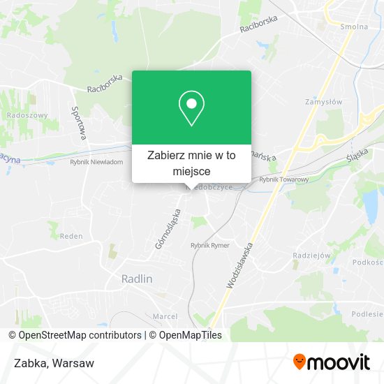 Mapa Zabka