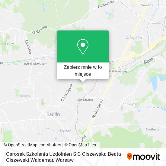 Mapa Osrosek Szkolenia Uzdolnien S C Olszewska Beata Olszewski Waldemar