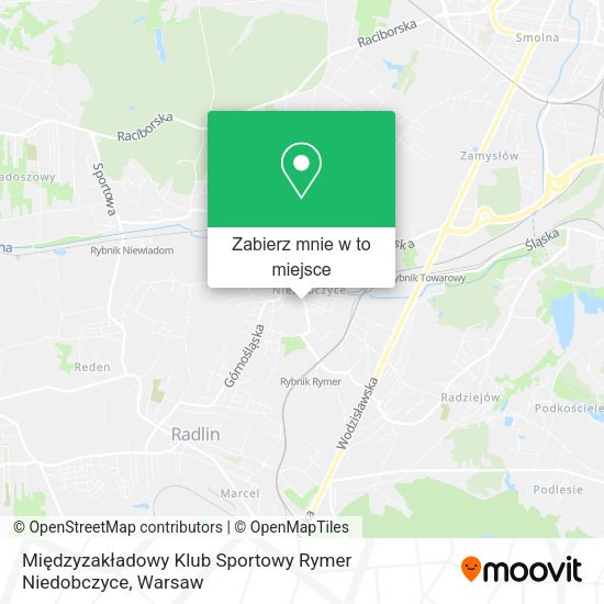 Mapa Międzyzakładowy Klub Sportowy Rymer Niedobczyce