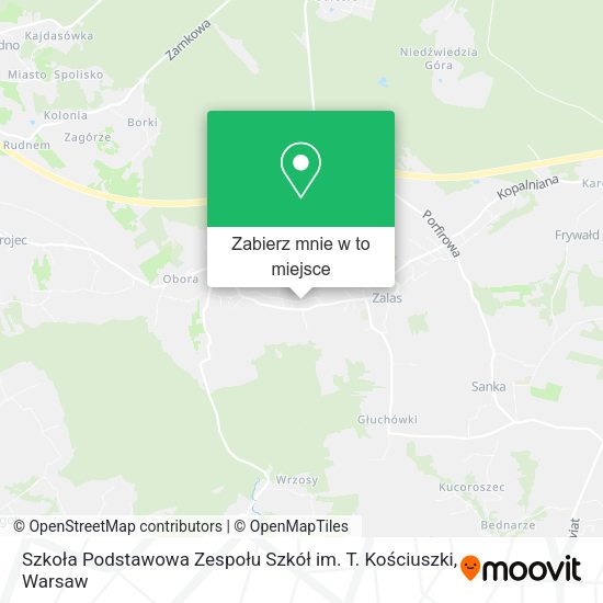 Mapa Szkoła Podstawowa Zespołu Szkół im. T. Kościuszki