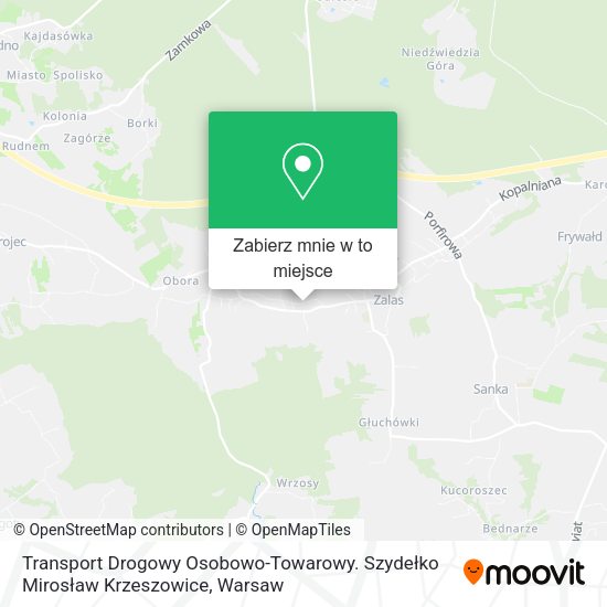 Mapa Transport Drogowy Osobowo-Towarowy. Szydełko Mirosław Krzeszowice