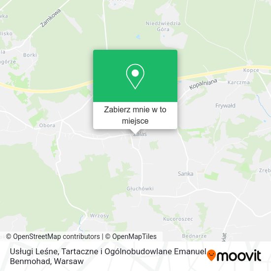 Mapa Usługi Leśne, Tartaczne i Ogólnobudowlane Emanuel Benmohad