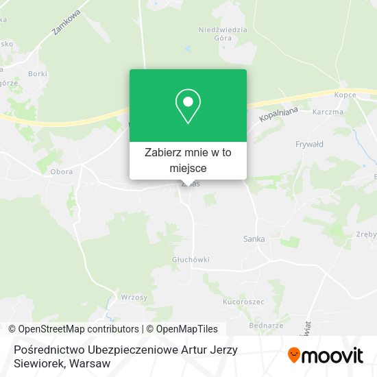 Mapa Pośrednictwo Ubezpieczeniowe Artur Jerzy Siewiorek