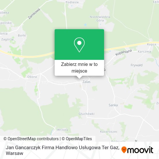 Mapa Jan Gancarczyk Firma Handlowo Usługowa Ter Gaz