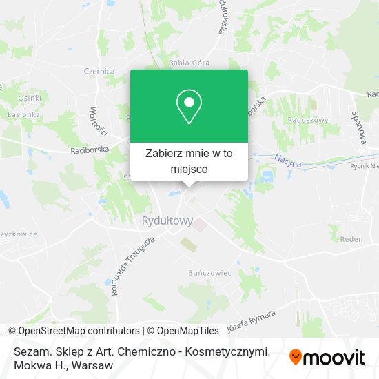 Mapa Sezam. Sklep z Art. Chemiczno - Kosmetycznymi. Mokwa H.