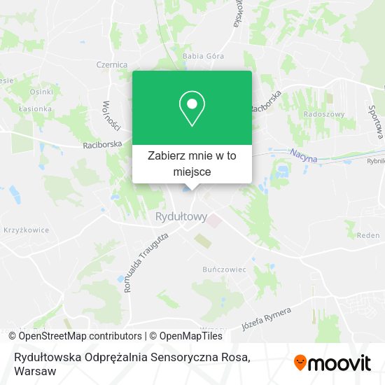 Mapa Rydułtowska Odprężalnia Sensoryczna Rosa