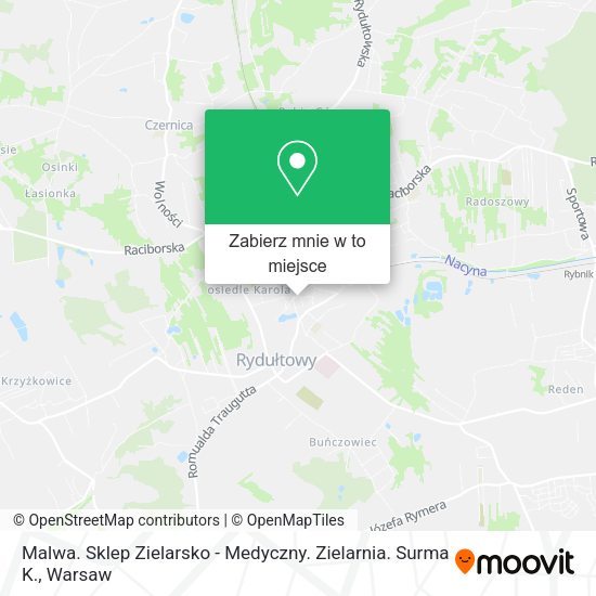 Mapa Malwa. Sklep Zielarsko - Medyczny. Zielarnia. Surma K.