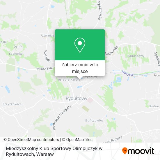 Mapa Miedzyszkolny Klub Sportowy Olimpijczyk w Rydultowach