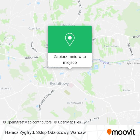 Mapa Hałacz Zygfryd. Sklep Odzieżowy