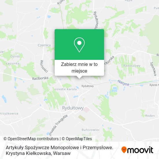 Mapa Artykuły Spożywcze Monopolowe i Przemysłowe. Krystyna Kiełkowska