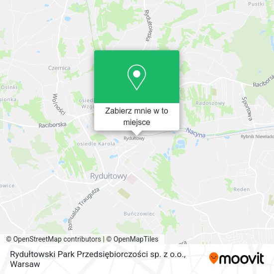 Mapa Rydułtowski Park Przedsiębiorczości sp. z o.o.