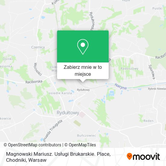 Mapa Magnowski Mariusz. Usługi Brukarskie. Place, Chodniki