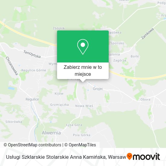 Mapa Usługi Szklarskie Stolarskie Anna Kamińska