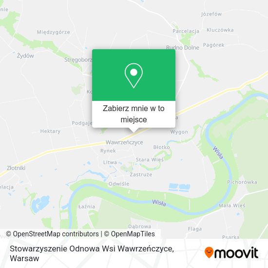 Mapa Stowarzyszenie Odnowa Wsi Wawrzeńczyce