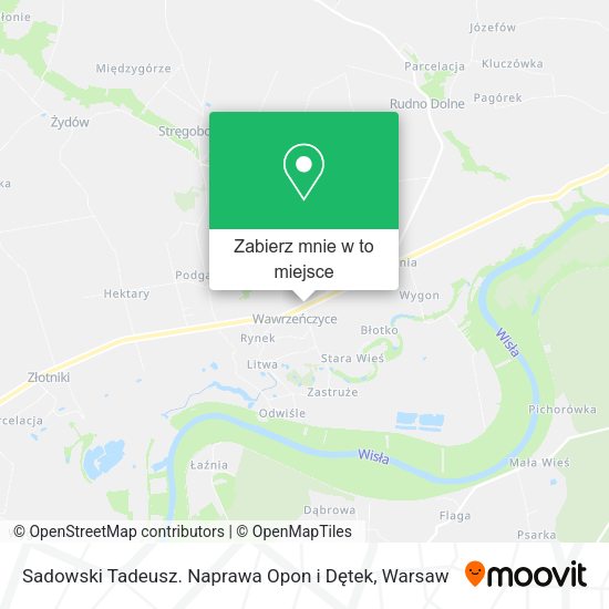 Mapa Sadowski Tadeusz. Naprawa Opon i Dętek