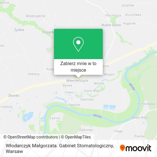 Mapa Włodarczyk Małgorzata. Gabinet Stomatologiczny