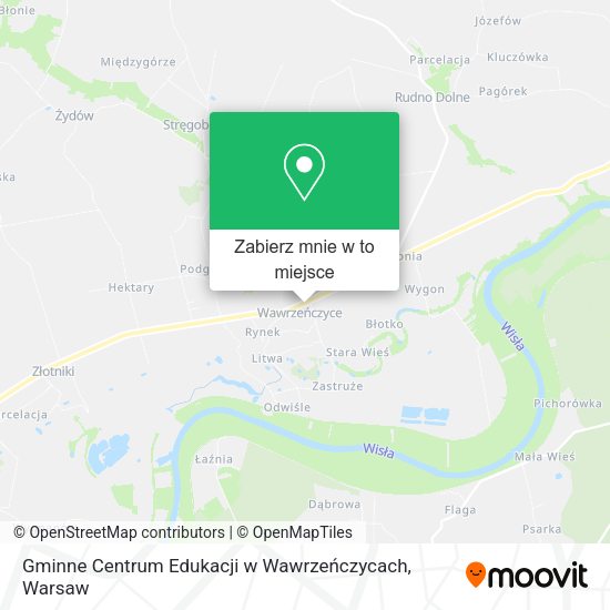 Mapa Gminne Centrum Edukacji w Wawrzeńczycach