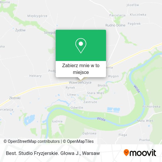 Mapa Best. Studio Fryzjerskie. Głowa J.