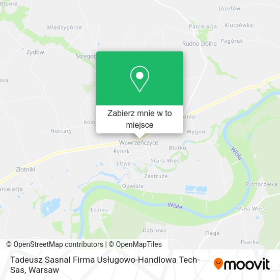 Mapa Tadeusz Sasnal Firma Usługowo-Handlowa Tech-Sas