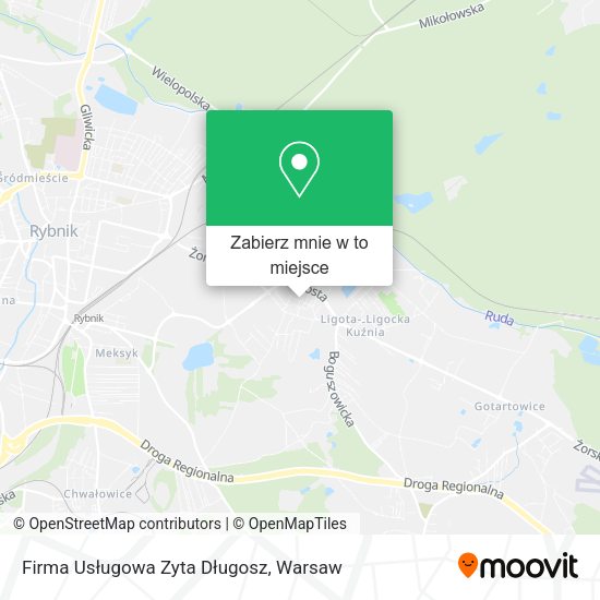 Mapa Firma Usługowa Zyta Długosz