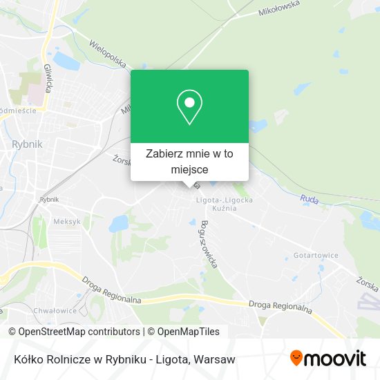 Mapa Kółko Rolnicze w Rybniku - Ligota