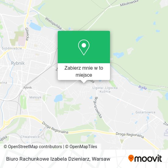 Mapa Biuro Rachunkowe Izabela Dzieniarz