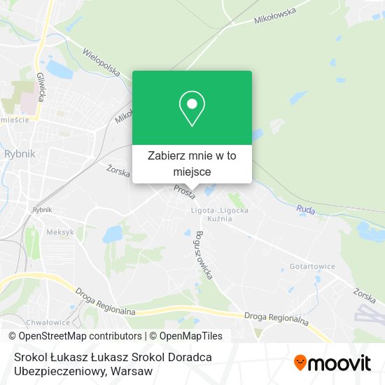 Mapa Srokol Łukasz Łukasz Srokol Doradca Ubezpieczeniowy