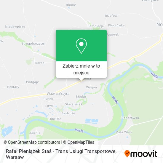 Mapa Rafał Pieniążek Staś - Trans Usługi Transportowe