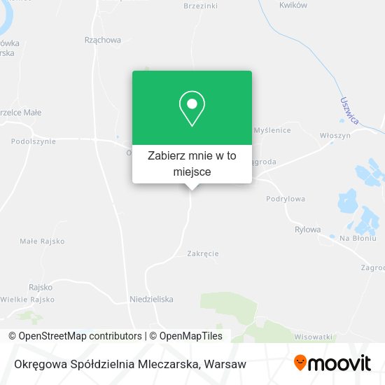 Mapa Okręgowa Spółdzielnia Mleczarska