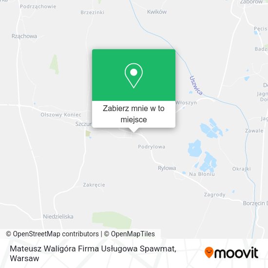 Mapa Mateusz Waligóra Firma Usługowa Spawmat