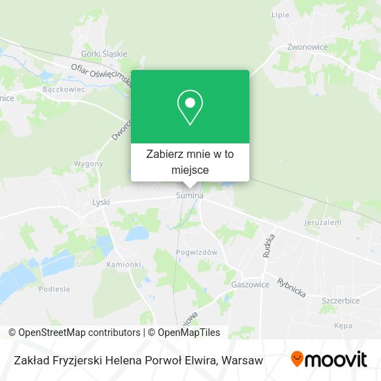 Mapa Zakład Fryzjerski Helena Porwoł Elwira