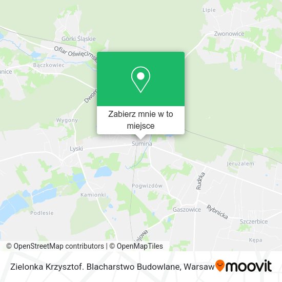 Mapa Zielonka Krzysztof. Blacharstwo Budowlane